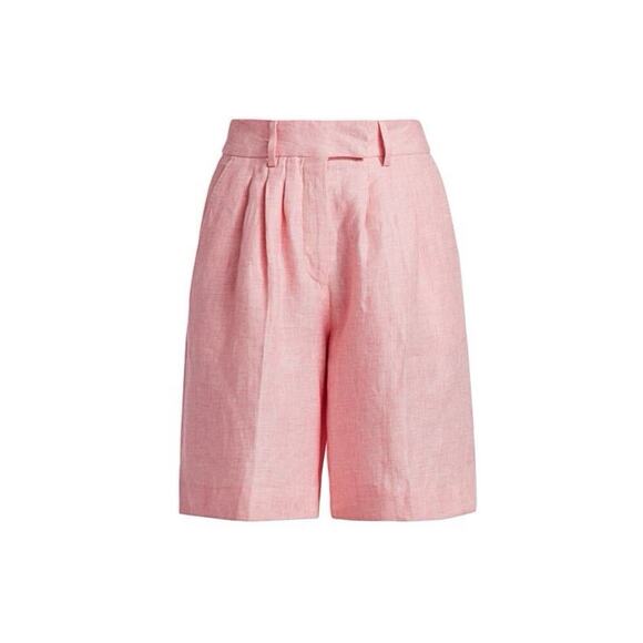 REMAIN BIRGER CHRISTENSEN Linen Bermuda Shorts Pink Size 4 - Picture 5 of 12